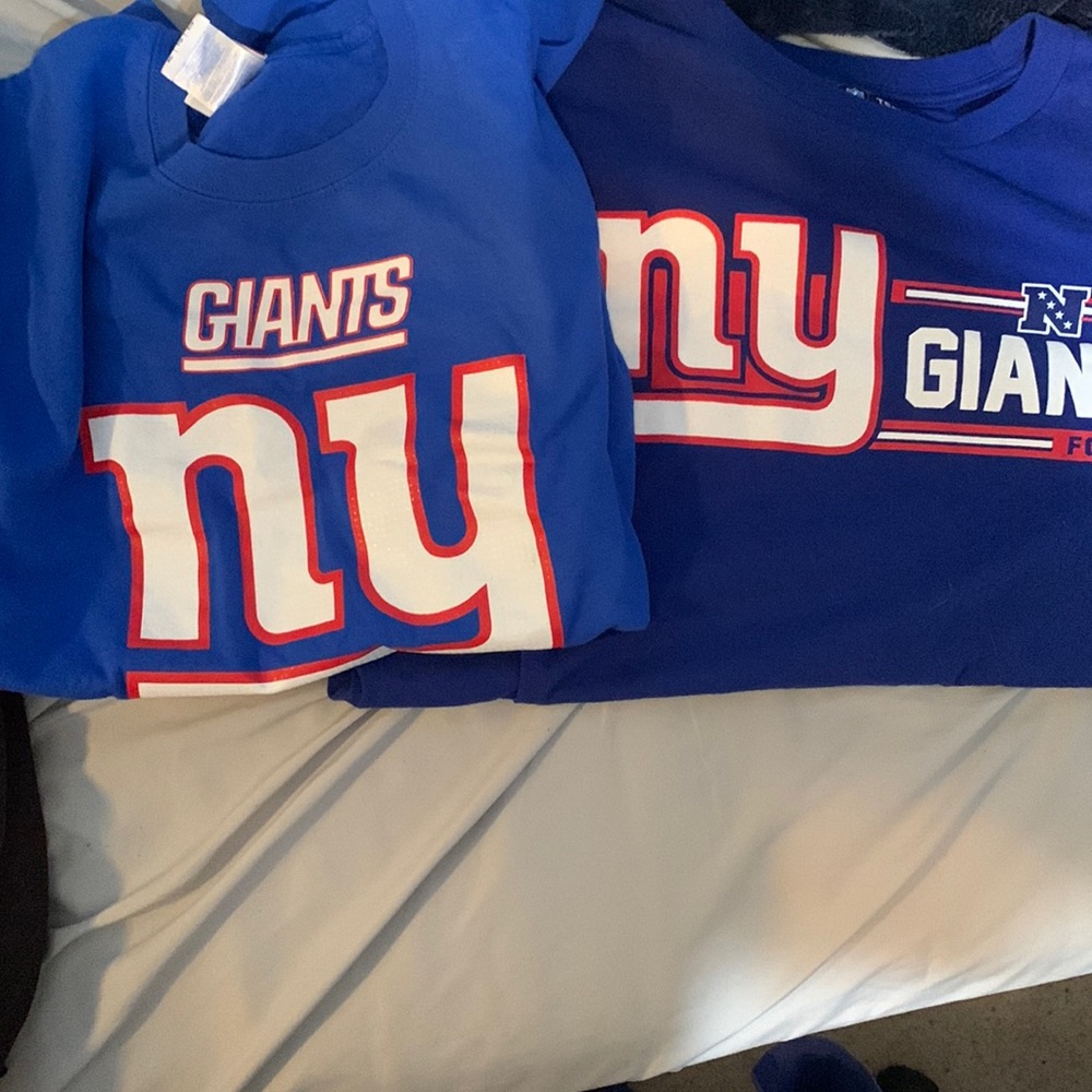 Two New York giants t shirts